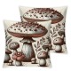 Home Decorative Pillowcase Mushroom Series Spring Throw Pillow Case Square Super Soft Cushion Cover for Sofa Bed Chair Couch Living Room Decoration 