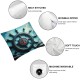 Vintage Compass Pattern Throw Pillow Covers Ocean Blue Series Nautical Decorative Pillow Cases Coastal Beach Theme Outdoor Decor 