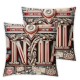 Movie Theater Throw Pillow Covers Vintage Cinema Design Cushion Cover with Old Fashioned Icons Home  Decorative Pillowcases  (Movie