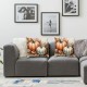 Ulloord  Throw Pillow Covers, Autumn Thanksgiving Harvest Orange Eucalyptus Decorations for Sofa Couch