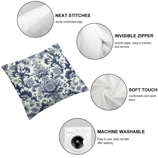 Ulloord  Throw Pillow Covers,Sateen Breathable Cushion Case on Sofa Couch Soft for Quality Sleep