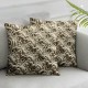 Ulloord Throw Pillow Covers Soft Corduroy Decorative Pillow Covers Striped Square Boho Pillow Covers Farmhouse Home Decor for Sofa Living Room Couch Bed  Cream White