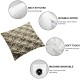 Ulloord Throw Pillow Covers Soft Corduroy Decorative Pillow Covers Striped Square Boho Pillow Covers Farmhouse Home Decor for Sofa Living Room Couch Bed  Cream White