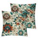 Ulloord Blue Orange Red Pillow Covers Spring Modern Floral Decorative Throw Pillow Covers Outdoor Cushion Case for Sofa