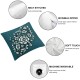 Ulloord Spring Flower Pillow Covers  Turquoise Cyan Teal Floral Farmhouse Decor Throw Pillows Case for Couch Seasonal Pillowcase Outdoor Decorative Cushion Case for Sofa Bed Decorations