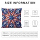 Ulloord Throw Pillow Covers , Red Blue White Stars Decorative Pillow Cases Outdoor Linen Cushion Cover for Home Sofa Couch Bed