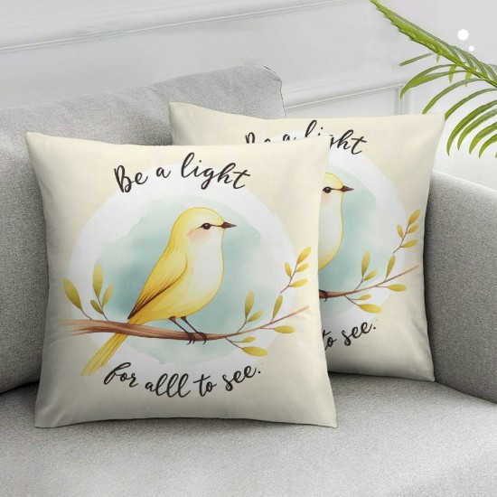 Ulloord Be Joyful in Hope Throw Pillow Covers, Seasonal Spring Summer Cushion Case Decoration for Sofa Couch