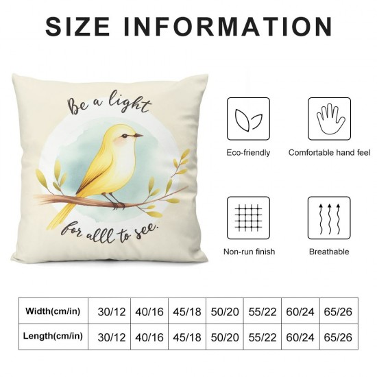 Ulloord Be Joyful in Hope Throw Pillow Covers, Seasonal Spring Summer Cushion Case Decoration for Sofa Couch