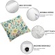 Ulloord Pillow Covers Cute Yellow Pink Blue Flower Leaf Print Decorative Throw Pillows Spring Cushion Case Decor for Couch Sofa Bed