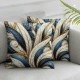 Ulloord Throw Pillow Covers  Farmhouse Pillow Covers Linen Cushion Cover Marble Texture Turquoise Decorative Pillowcases for Sofa Couch Living Room