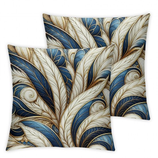 Ulloord Throw Pillow Covers  Farmhouse Pillow Covers Linen Cushion Cover Marble Texture Turquoise Decorative Pillowcases for Sofa Couch Living Room