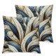 Ulloord Throw Pillow Covers  Farmhouse Pillow Covers Linen Cushion Cover Marble Texture Turquoise Decorative Pillowcases for Sofa Couch Living Room