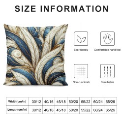 Ulloord Throw Pillow Covers  Farmhouse Pillow Covers Linen Cushion Cover Marble Texture Turquoise Decorative Pillowcases for Sofa Couch Living Room