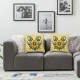 Ulloord Bee Sunflower Throw Pillow Covers, Spring Summer Stripes Cushion Case for Sofa Couch