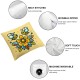 Ulloord Bee Sunflower Throw Pillow Covers, Spring Summer Stripes Cushion Case for Sofa Couch